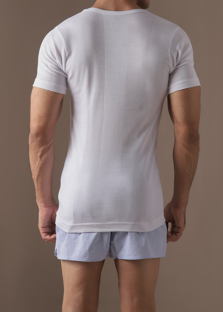 Fine Rib RNS ( Round Neck Sleeve ) Pack of 6