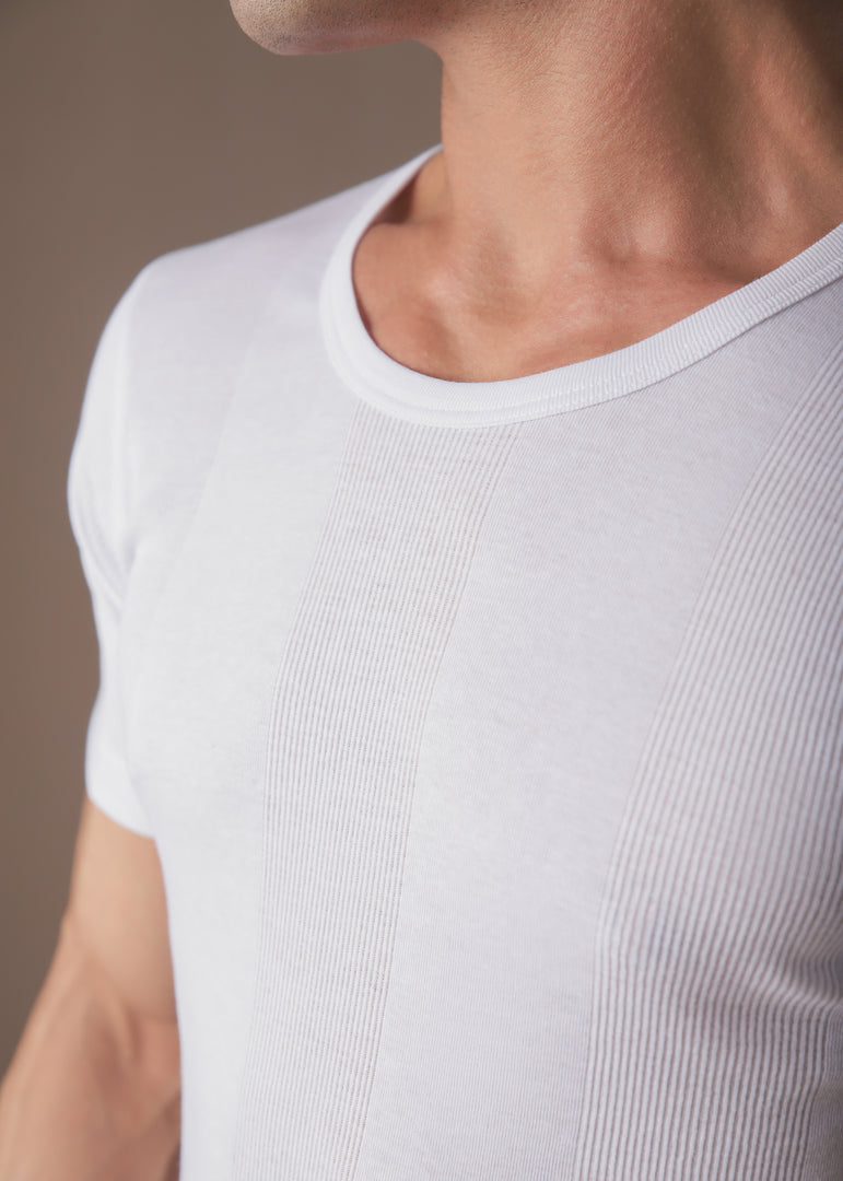 Fine Rib RNS ( Round Neck Sleeve ) Pack of 6