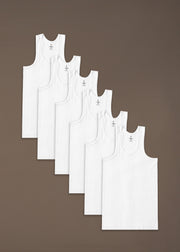 Fine Rib Sando Vest Pack of 6